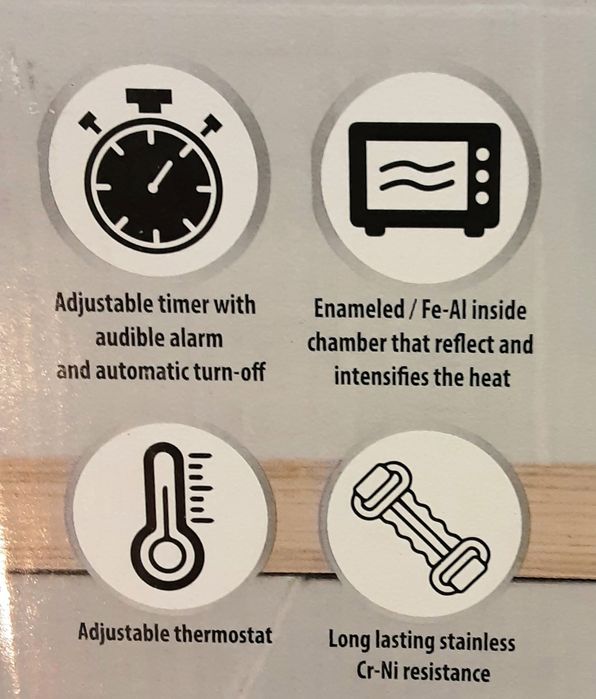 Cuptor electric ERTONE GRI 36 L, 1420 W NOU - 250 Lei