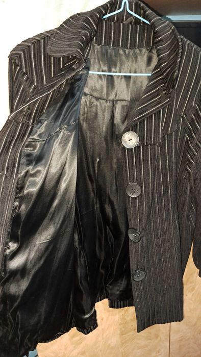 Costum gros Sacou/jacheta de raiat negru cu dungi+ pantaloni