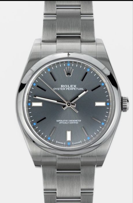 Rolex Oyster Perpetual 39 mm Dark rhodium dial С КУТИЯ