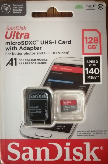 SanDisk 128 GB карта