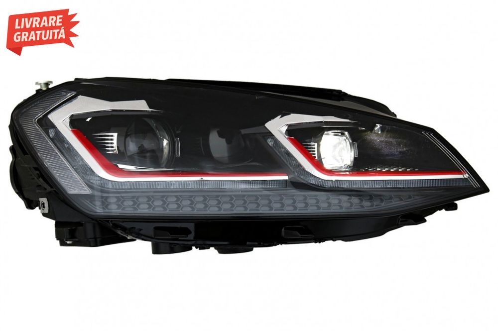 Faruri LED VW Golf 7 VII (2012-2017) Facelift G7.5 GTI Look cu Semnal