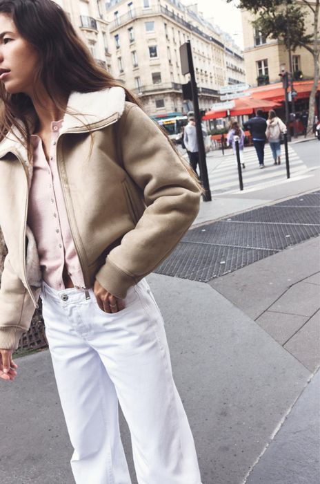 Zara дубленка новая