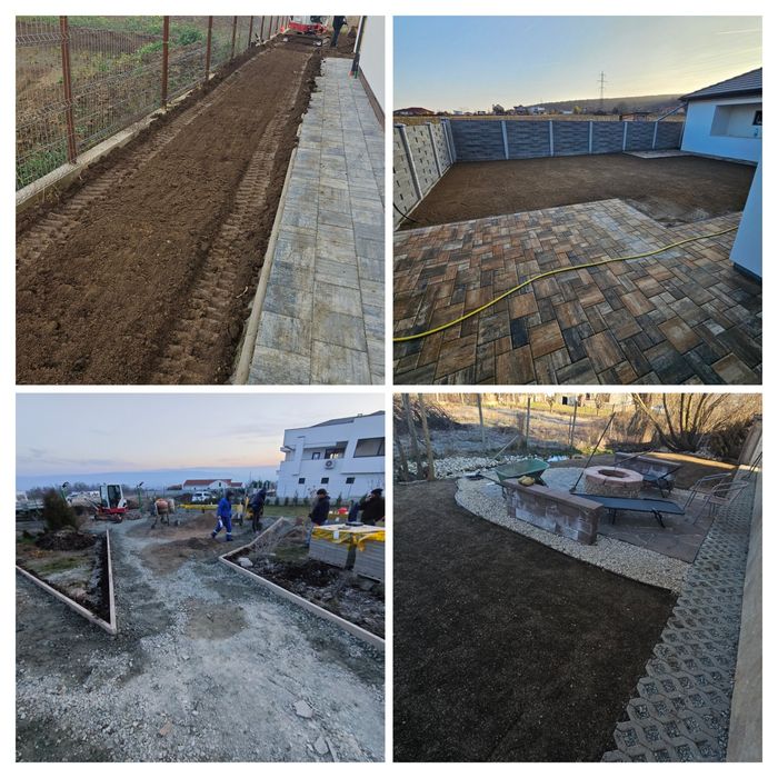 Amenajari gradini gazon rulou insamantare scarificat suprainsamantare irigatii drenaj pavaj intretinere