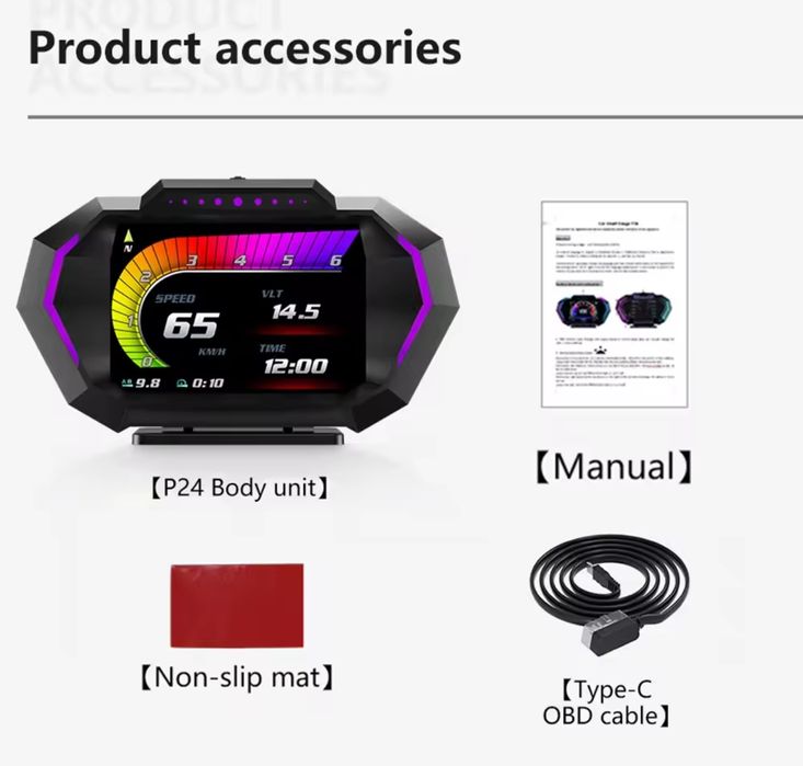 Дисплей за кола борд компютър OBD 2 HUD GPS