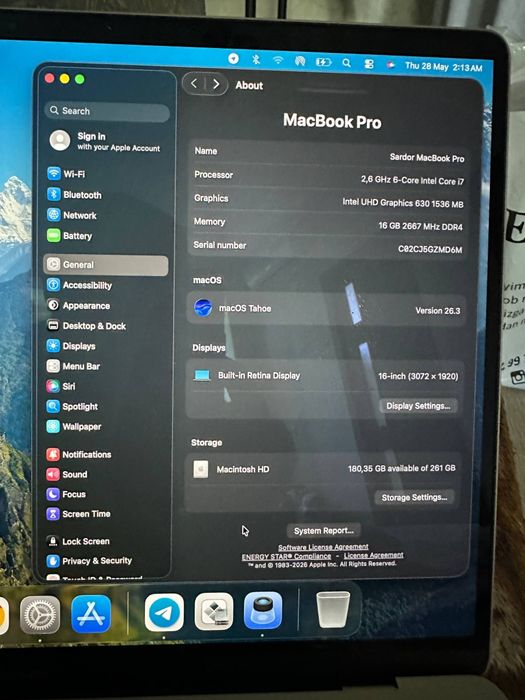 MacBook Pro 2019 core i7