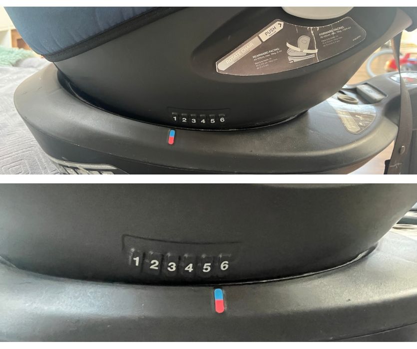 Scaun auto i-Spin 360 i-size  de la bebe 40-105 cm - Deep Sea JOIE , R129, cu adaptor bebe, impecabil