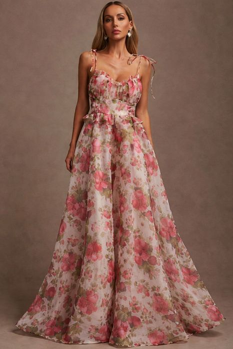 Уникална рокля ягоди от лен