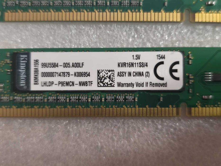 Kit memorie RAM Kingston ValueRAM 8GB (2 x4GB) DDR3 1600MHz KVR16N11S8/4