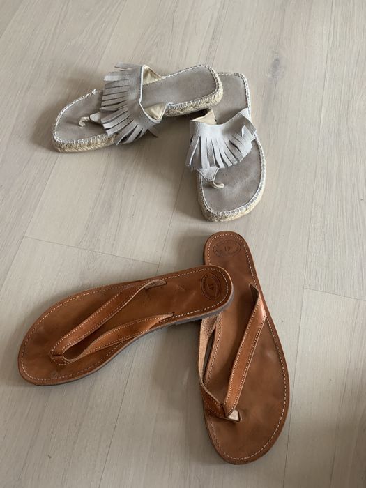 Vand șlapi ( 40) din piele.