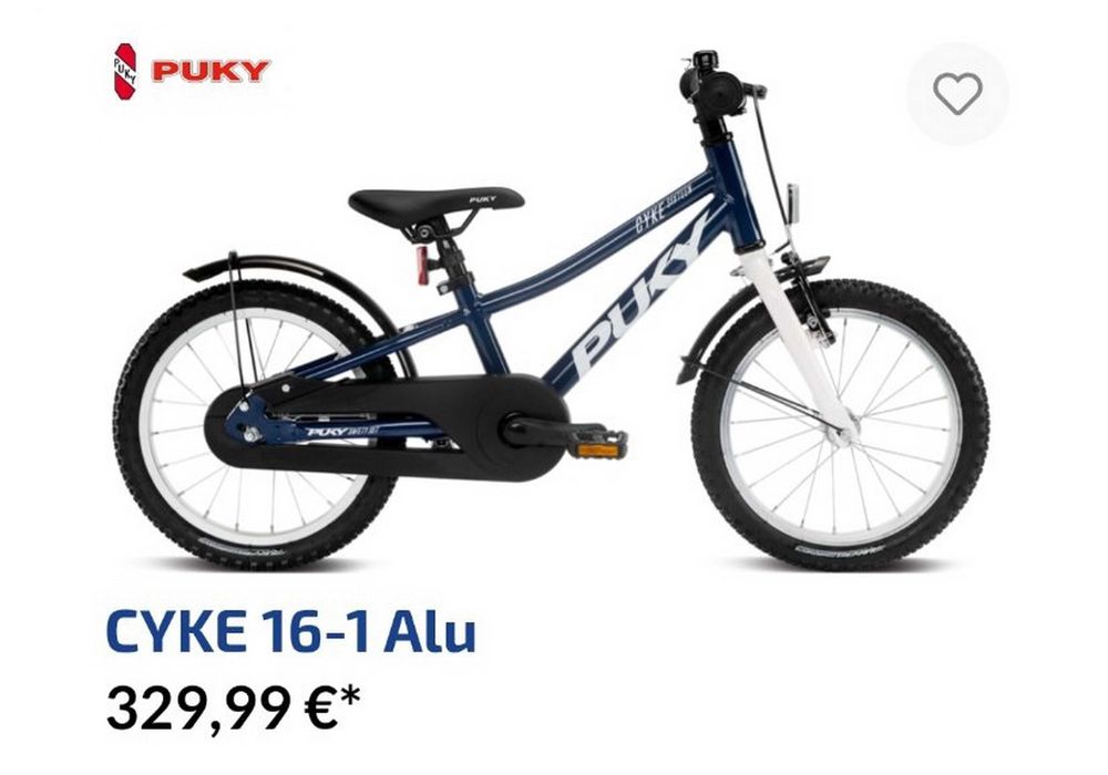 Bicicletă pentru copii 16’ PUKY CYKE 16-1, ALUMINIU – albastru