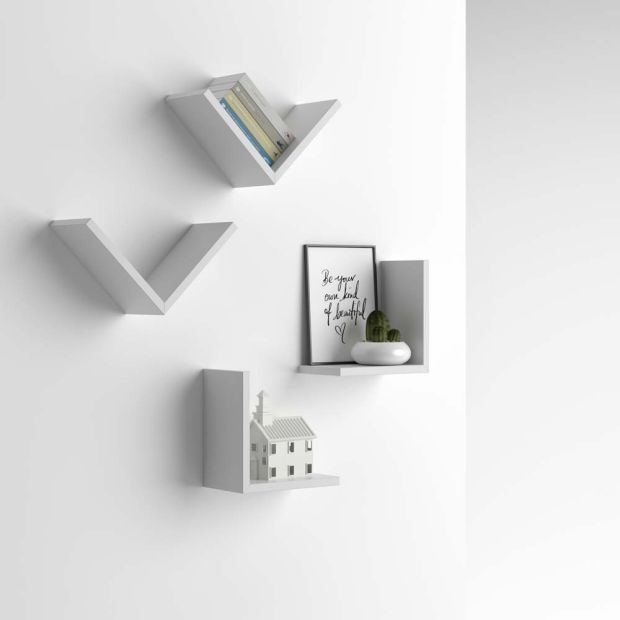 V-образна стенна етажерка