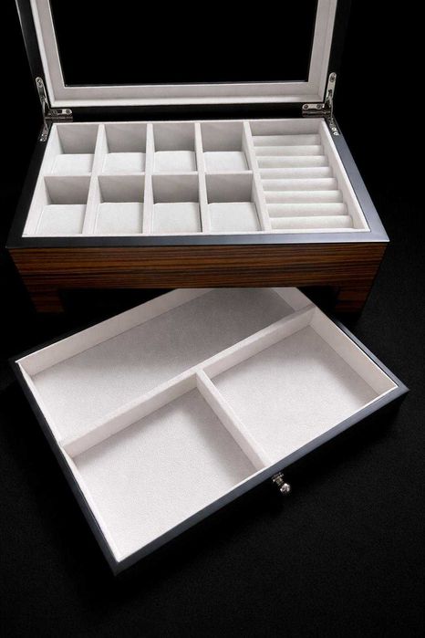 Cutie LUX Ceasuri & Bijuterii Heisse & Söhne Vegas - Abanos - NOUĂ