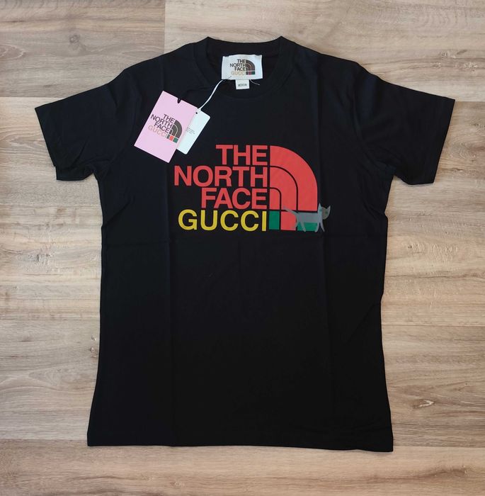 Тениска нова мъжка блуза фланелка The North Face Gucci памук котка
