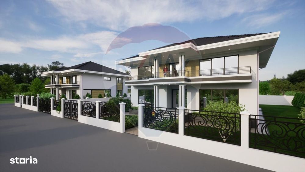 Vilă modernă P+1 în Ghimbav | 330 mp utili | Teren 815 mp - la roșu