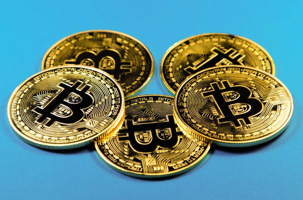 Monede Bitcoin de decor