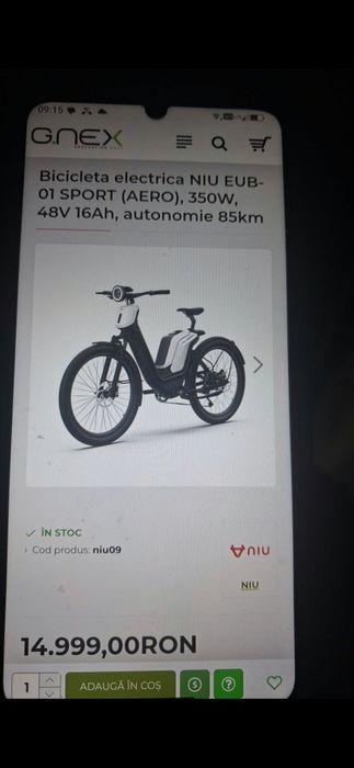 Vand bicicleta electrica 0 km .