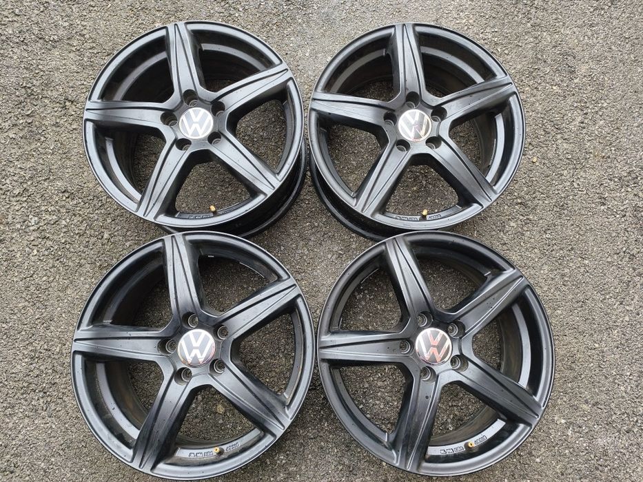 Фолксваген/VW - 17 цола 5x112; 4 бр. Черни лети джанти