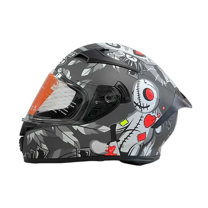 Cască de motocicletă cu ochelari de soare integrați – mărimi S/M/L/XL