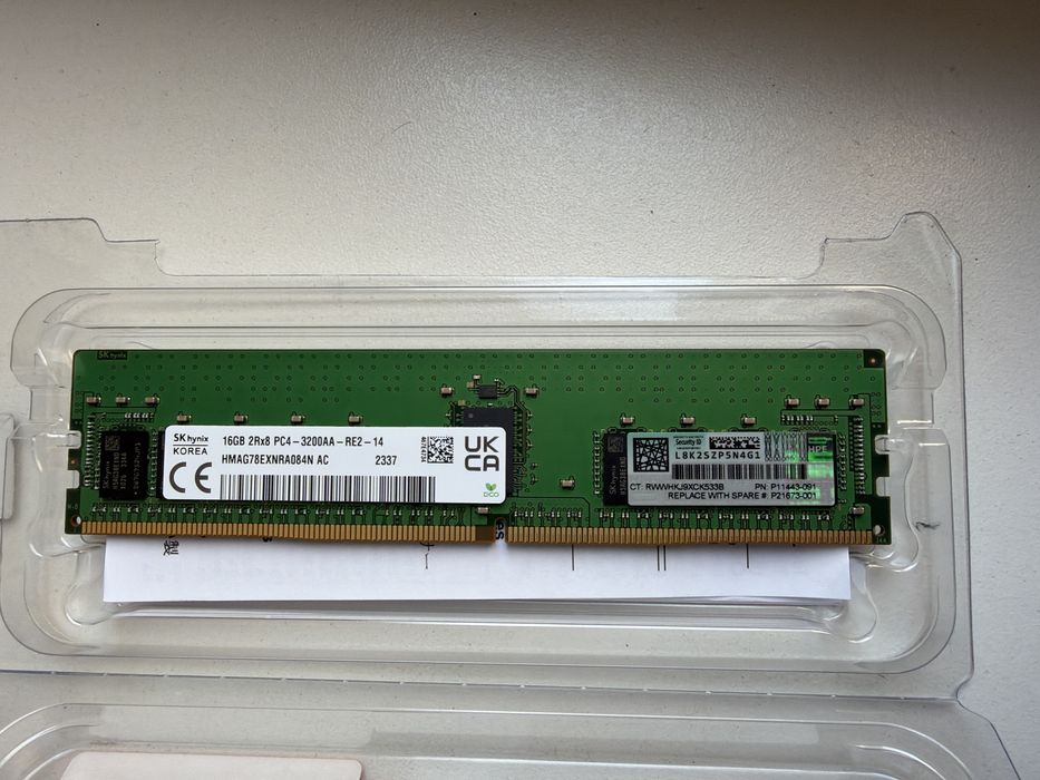 HPE / SK hynix 16GB DDR4-3200 ECC RDIMM серверная память