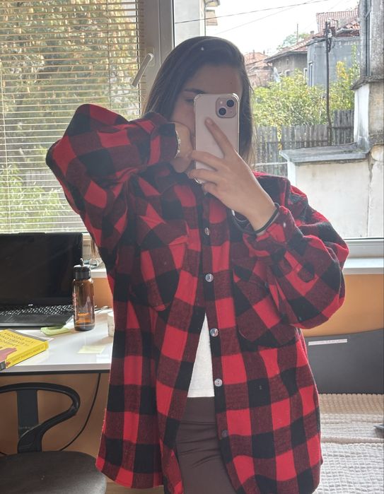 Връхно поларено палто, размер L