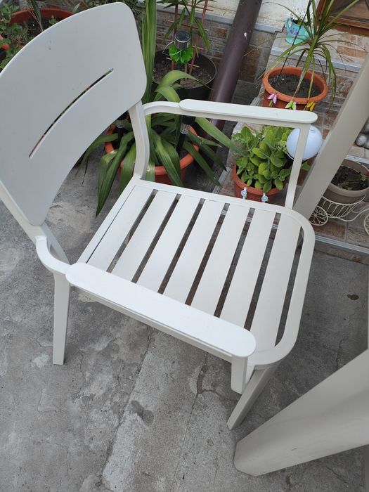Masa cu scaune din aluminiu
