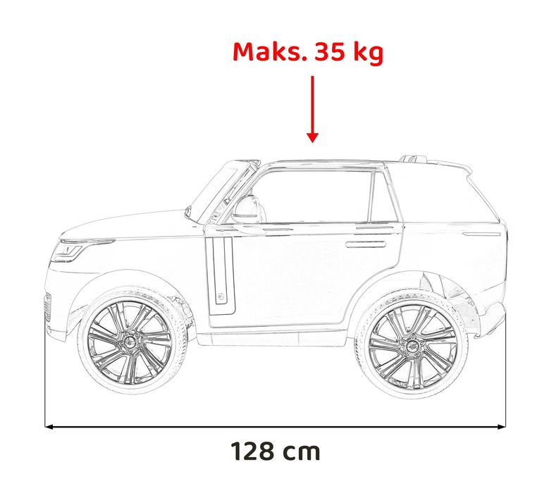 Masinuta electrica pentru copii Range Rover SV 4x4 12V 200W (998) Alb