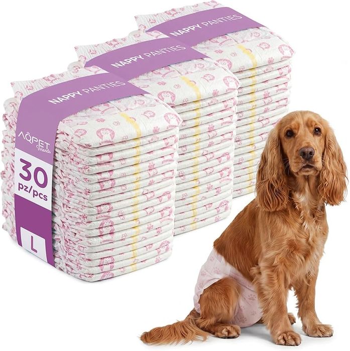 Scutece sanitare Aqpet, absorbante, pentru câini de sex feminin
