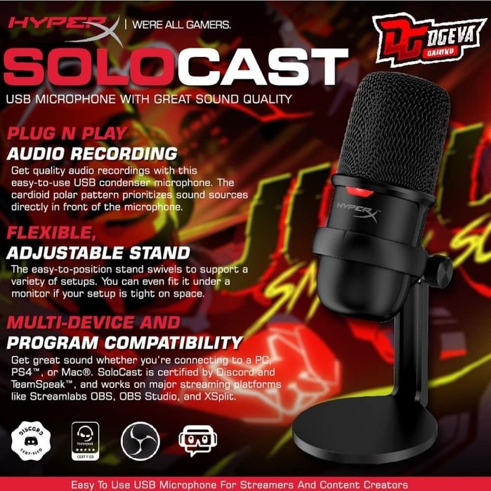 Hyperx Solocast Микрофон для стрима и т.д