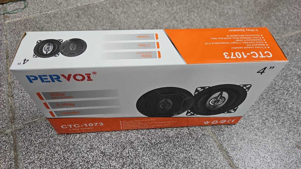 3-лентови говорители PerVoi CTC-1073 – 4 инча, 300W, с решетки и кабели