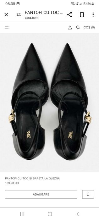 Pantofi negri, eleganti. Zara