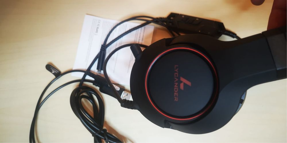 Căști de gaming LYCANDER cu lumină LED