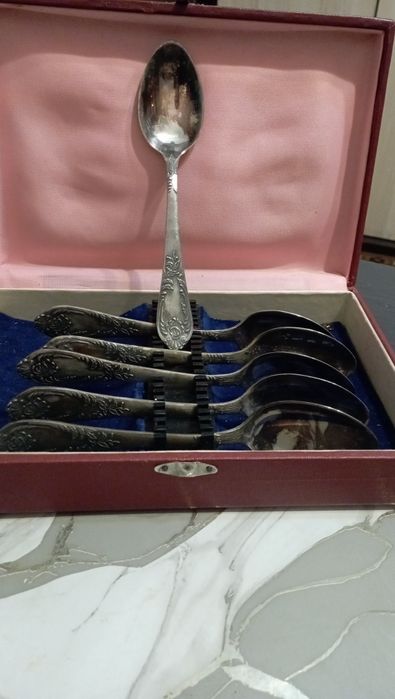 Ложки мельхиоровые, посеребреные, в патине, новые.десертные