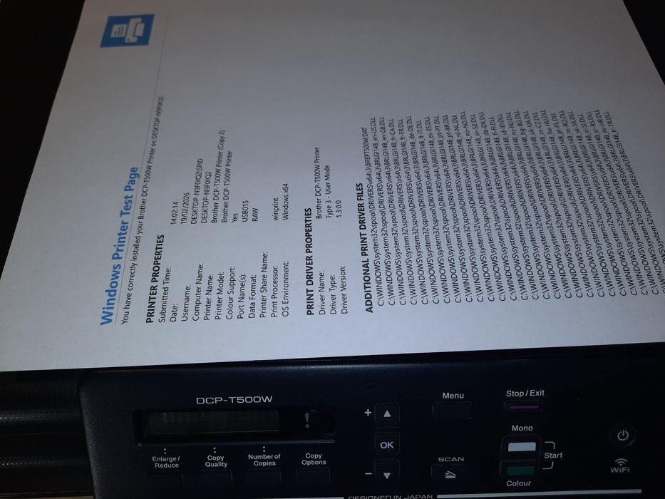 Imprimantă multifuncțională Brother DCP T500W cu sistem CISS și WI-FI