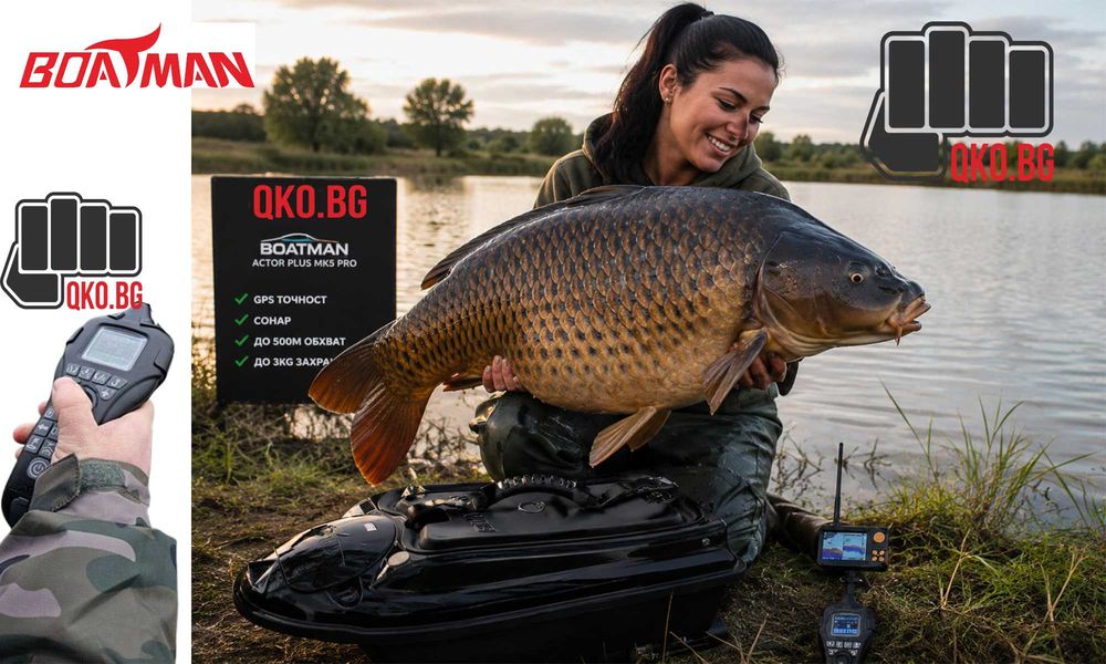BOATMAN Actor Plus MK5 Pro GPS – лодка за захранка, до 60 сателита