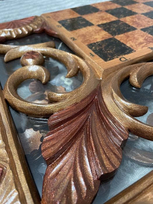 Нарды-Шахматы ручной работы