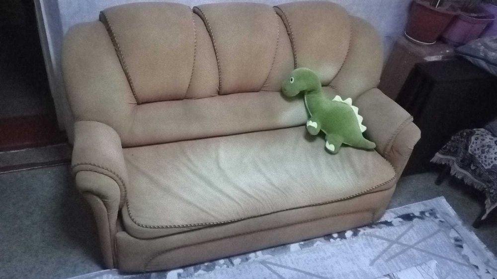 Диван с креслами раскладной с ящиком для белья