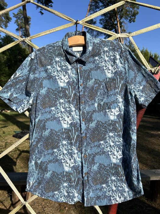 Camasa cu maneca scurta de festival model abstract unic marime L slim