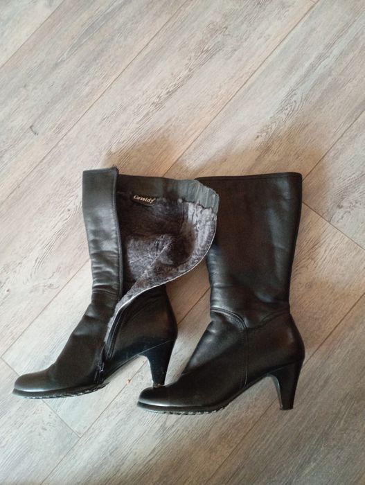 Сапоги кожаные женские
