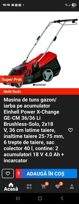 Mașini de tuns iarba Einhell si Ferrex