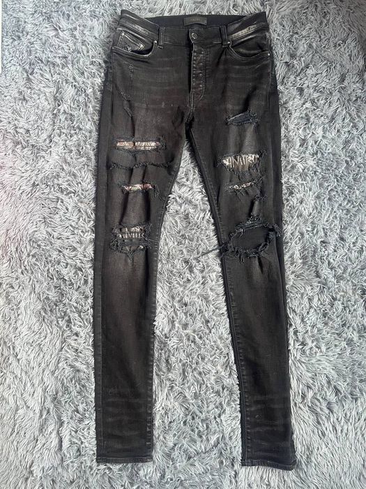 Amiri Black Hibiscus Jeans ORIGINAL 100%