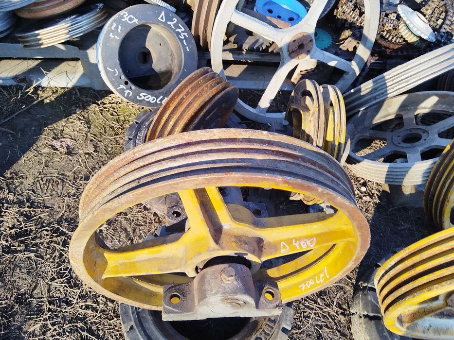 Fulie volanta 46 cm generator cu ax și rulmenți