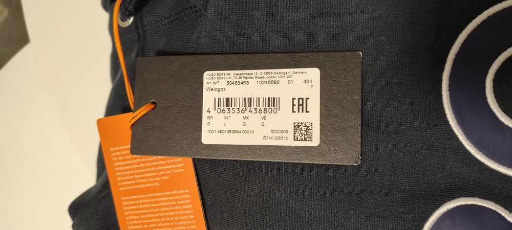 Nou, cu eticheta! Hanorac Hugo Boss Welogox - Marime L