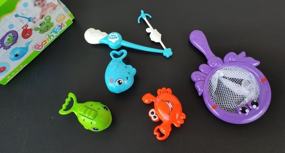 set jucarii baie apa piscina copii fete baieti pescuit stropit bebe