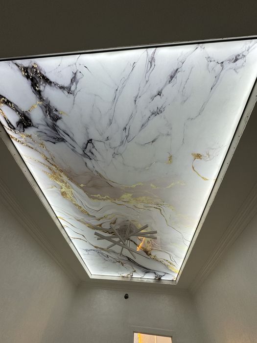 Натяжной потолок ва фото обой хизматлари