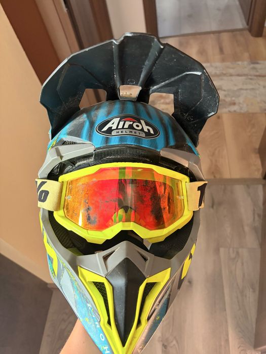 Cască Airoh Motocross/Enduro + ochelari