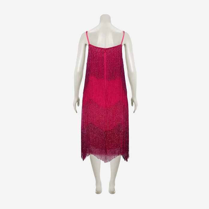 Ted Baker дамска мини рокля с мъниста и ресни, розова - нова