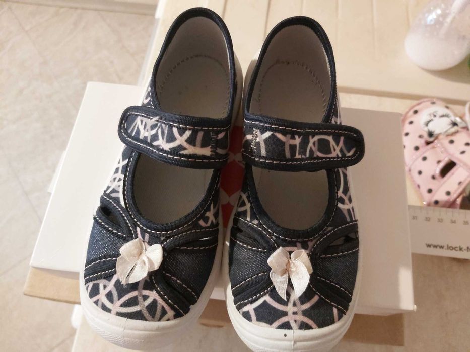 Детски пантофи за момиче в тъмносиньо Колев и Колев