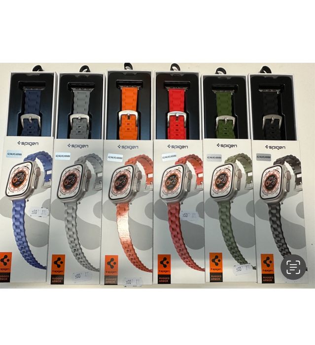 Husa Curea Silicon Impletit Spigen Ceas Apple Watch Cablu Usb