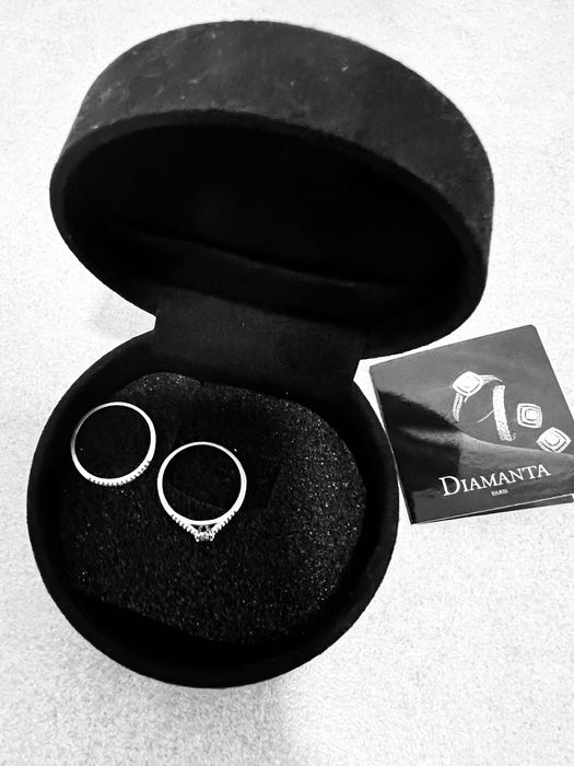 Inele dama din aur alb cu diamante