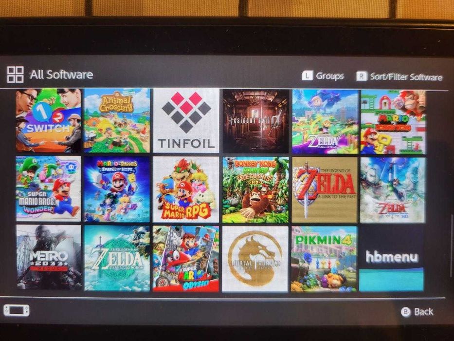 Nintendo Switch OLED modat full box card 512 GB cu 59 jocuri